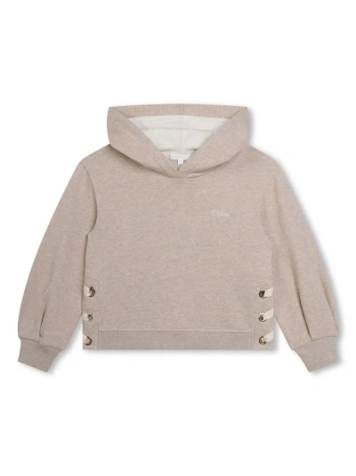 Chloé Hooded Sweatshirt In White