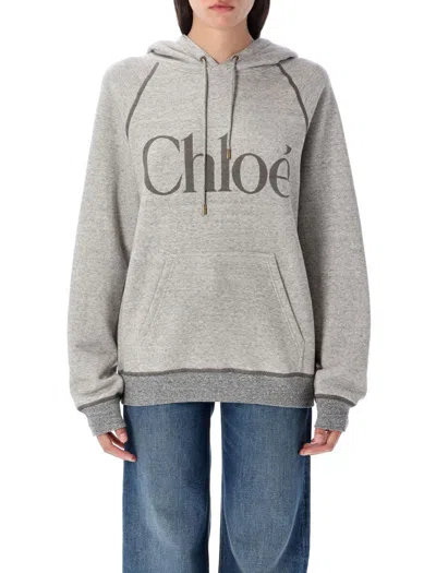 CHLOÉ CHLOÉ OVERSIZED LOGO HOODIE