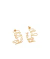 Chloé Iconic Logo Hoop Earrings In Yellow