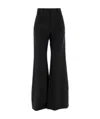 Chloé Black Pants With High Waist And Wide Leg In Viscose Blend Stretch Woman In Black