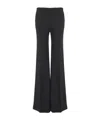 Chloé Black Pants With High Waist And Wide Leg In Viscose Blend Stretch Woman In Black