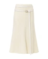 Chloé Horn Medium Length Skirt In White