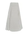 Chloé Horn-shaped Medium-length Skirt In Gray