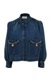 Chloé Horse Capsule Indigo Denim Jacket In Blue