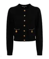 Chloé Cardigan En Maille De Laine Mérinos Et Cachemire À Médaillons Cheval In Black