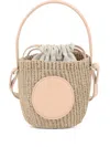 Chloé Pink Mini Horse Medal Basket Bag In Neutrals
