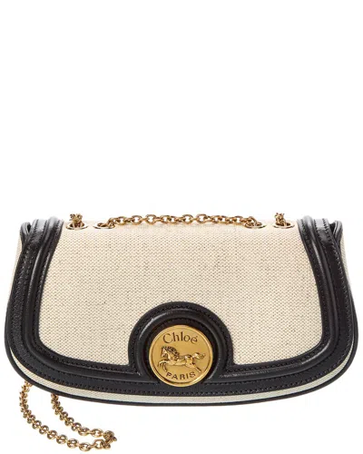 Chloé Horse Medal Canvas & Leather Shoulder Bag