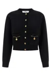 Chloé Chloe Embellished-pocket Wool And Cashmere-blend Cardigan In Black