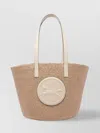 Chloé Horse Medal Circular Emblem Shoulder Bag In Neutrals