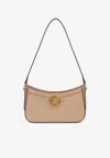 Chloé Horse Medal Grained Leather Shoulder Bag In Brown
