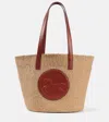 Chloé Beige Large Horse Medal Basket Tote In Brown