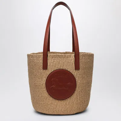 Chloé Large Horse Medal Basket Bag In Brown