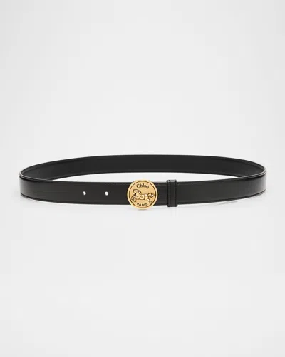 Chloé Horse Medal Leather Belt