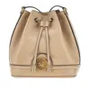 Chloé 'horse Medal' Leather Bucket Bag In Brown