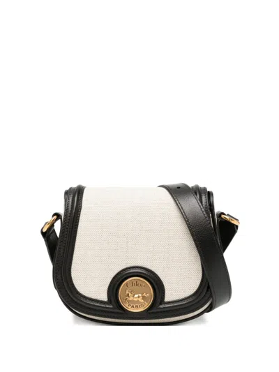 Chloé Horse Medal Mini Crossbody Bag In Neutral