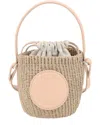 Chloé Pink Mini Horse Medal Basket Bag In Pink