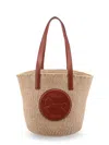 Chloé Raffia Large Horse Medal Bucket Bag