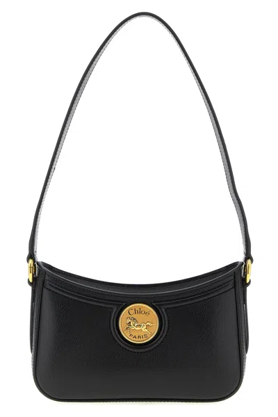 Chloé 'horse Medal' Shoulder Bag In Black