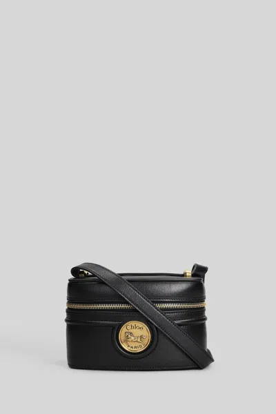 Chloé Horse Medal Shoulder Bag In Black Leather