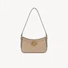 Chloé Horse Medal Shoulder Bag In Grained Leather Brown Size Onesize 100% Bubalus Bubalis, Farmed, Coo Ita