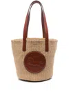 Chloé Horse Medallion Paper Bucket Bag In Neutrals