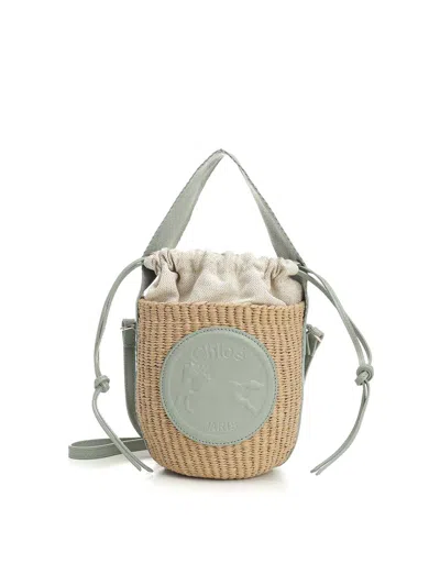 Chloé Horse Medal Small Basket Bag In Brown