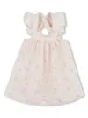 Chloé Horse-print Cotton Dress In Pink