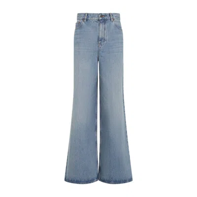 CHLOÉ CHLOÉ ICED BLUE COTTON PANTS