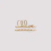 Chloé Set Of 2 Hair Clips "iconic" In Dc Vintage Gold