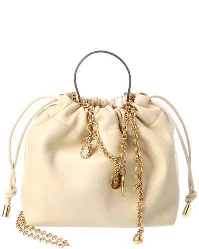 Chloé Icon Mini Leather Shoulder Bag In White