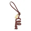 Chloé Iconic Bag Charm Leather Strap Key Cases In Brown