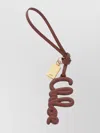 Chloé Bijou De Sac Logo En Cuir Brillant Femme Brun Taille Onesize 100% Cuir De Veau, Laiton In Brown