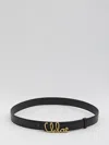 Chloé Logo Icon Leather Belt In Black