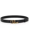 Chloé Iconic Leather Belt Adjustable Length In Black