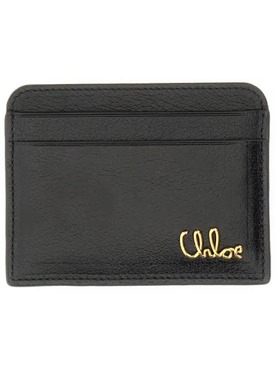 Chloé Iconic" Card Holder In Black