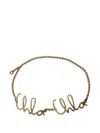 Chloé Women Logo Motif Iconic Belt In Gold