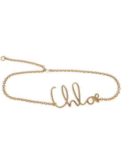 Chloé " Iconic" Chain Belt In Gold