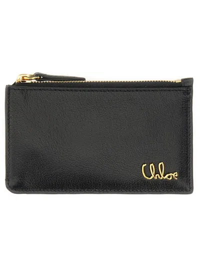 Chloé " Iconic" Coin Purse In Black