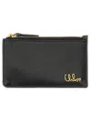 Chloé Signature Coin Purse Gold-tone Hardware In Black