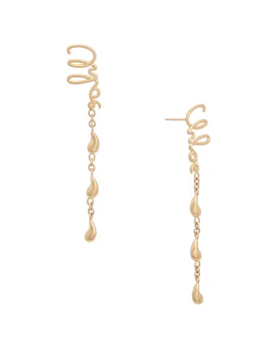 Chloé Iconic Dangling Earrings In Gold