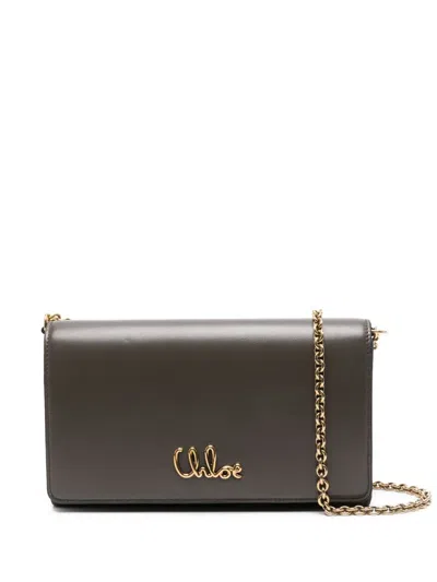 Chloé Iconic Flap Cross Body Bag In Brown