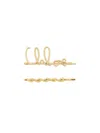 Chloé Chloe Women Gold Metal Chloe Iconic Hair Clips In Metallic