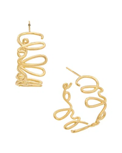 Chloé Chloe Iconic Hoop Earrings In Gold