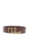 Chloé Iconic Leather Belt In Brown