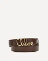 Chloé Iconic Leather Belt In Brown