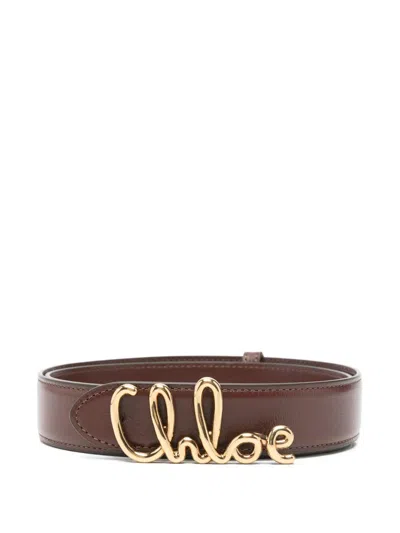 CHLOÉ CHLOÉ " ICONIC" LEATHER BELT