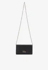Chloé Compact Black Buffalo Leather Shoulder Bag In Black