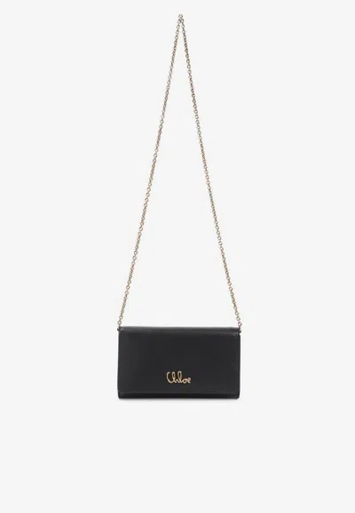 Chloé Iconic Leather Shoulder Bag In Black