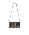 Chloé Chloe Womens Black Brand-plaque Leather Cross-body Bag In Black