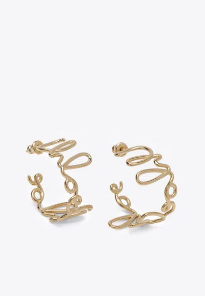 Chloé Iconic Logo Hoop Earrings